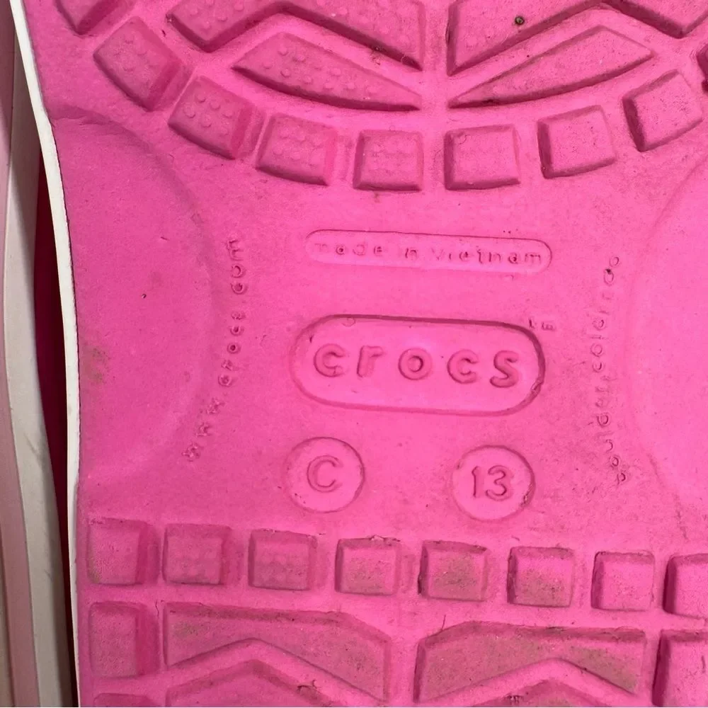 Crocs Kids Crocband II Sandals Water Shoes Pink Summer Girls Size 13 14854
